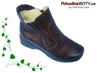 Dámská pohodlná zimní obuv kotníková Aldex hnědá