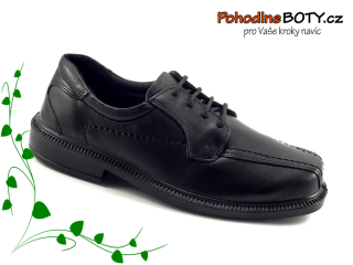 Pánské polobotky širší černé Aurelia E-647