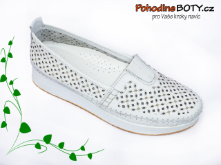 Pohodlné dámské širší mokasíny letní Aurelia F-072