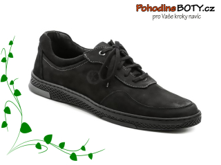 Pánské polobotky sportovní K918 černé kůže Wawel