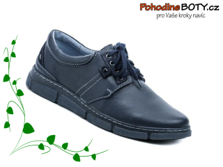 Pánské polobotky vycházkové MA918 kožené modré