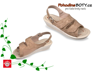 Dámské sandále gelová stélka hallux béžové Mjartan 2815