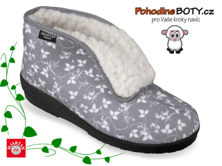 Dámská domácí obuv kotníkové papuče Mjartan 005