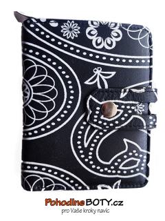 Dámská kožená peněženka černobílý motiv 168L