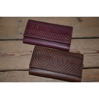 Dámská luxusní kožená peněženka vínová 16441