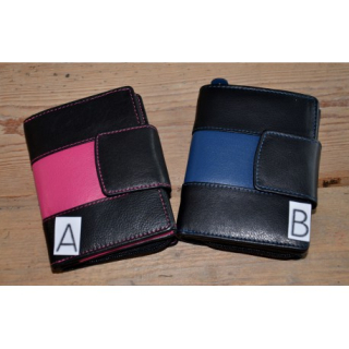 Dámská kožená peněženka černrůžová 3002