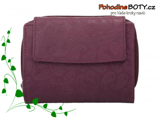 Dámská kožená peněženka fialková 257