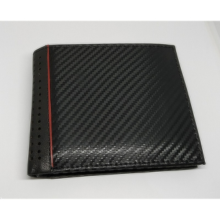 Pánská kožená černá peněženka proužek úzká  005