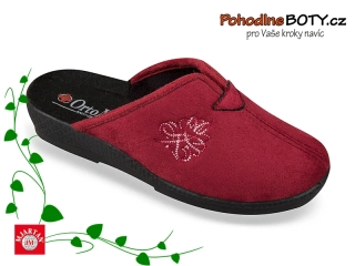 Dámské domácí nazouváky papuče Mjartan vínové 627-T70