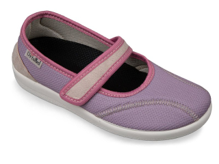 Dámské lehké baleríny prodyšné široké Ortomed fialové 6089