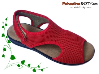 Dámské pružné sandále s měkkou stélkou ART.177 červené