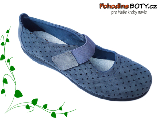 Dámské prodyšné pohodlné Vulladi baleríny na klínku šedé 42