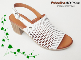 Dámské letní boty bílé otevřené Aurelia 
