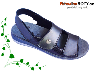 Dámské pohodlné sandále za patu na suchý zip 3ROSE