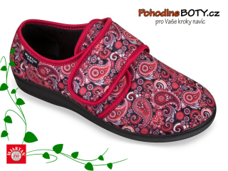 Dámské domácí bačkory na suchý zip Mjartan 651 v.37