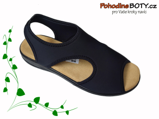Dámské pružné sandále s měkkou stélkou černé ART.170