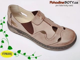 Dámské kožené mokasíny Aldex 029 hnědé v. 38