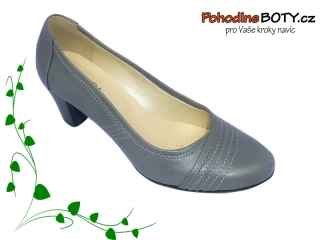 Dámské kožené lodičky Aldex 210/050 šedé