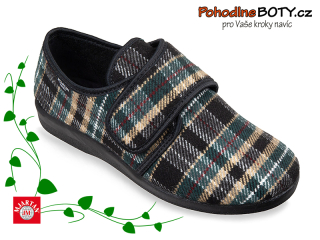 Pánské domácí papuče na suchý zip 652K03