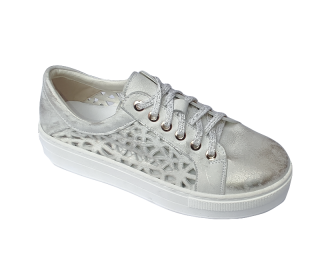 Dámské komfortní tenisky De Plus 0603 bílo-zlaté